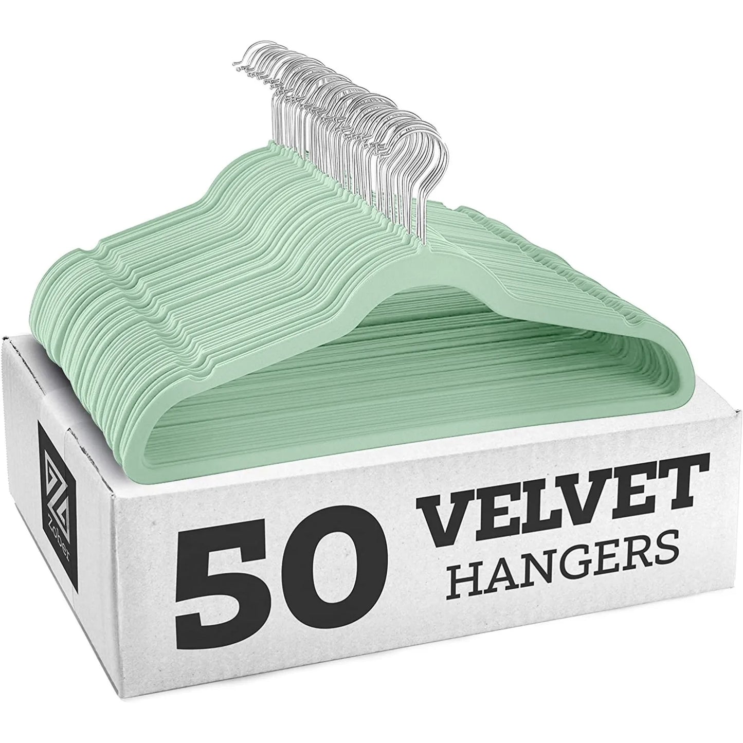 50er Set Kleiderbügel - Anti Rutsch Samt Kleiderbügel – Japanischer Stil für Kleider und Mäntel