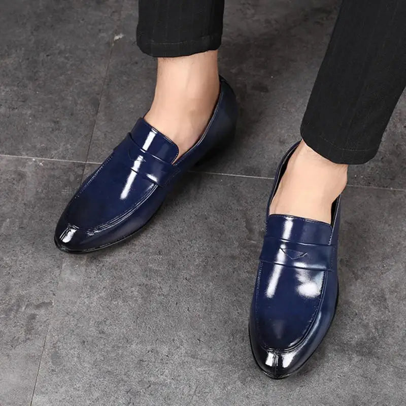 Herren Business-Loafer mit Spitze – Elegante Slip-On Lederschuhe | Formelle Freizeitschuhe Kaufschwan®