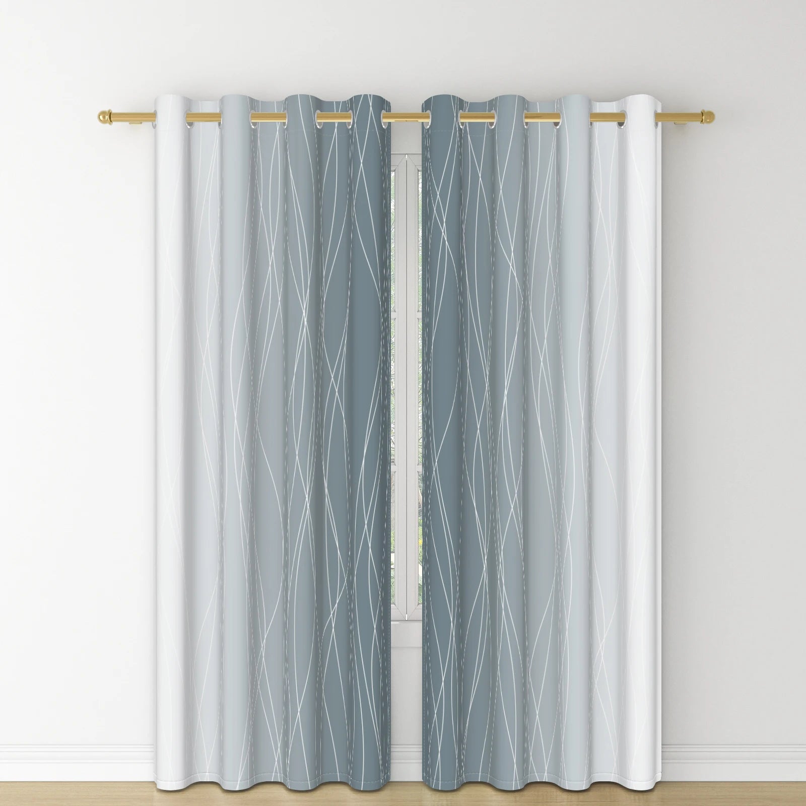 Hochwertige Verdunkelungsvorhang 2 Stück/Set - Effektive Verdunkelung - Wärmeisolierung und Energieeinsparung Kaufschwan® Hellgrau 135x215cm 2 Stück Stangentasche