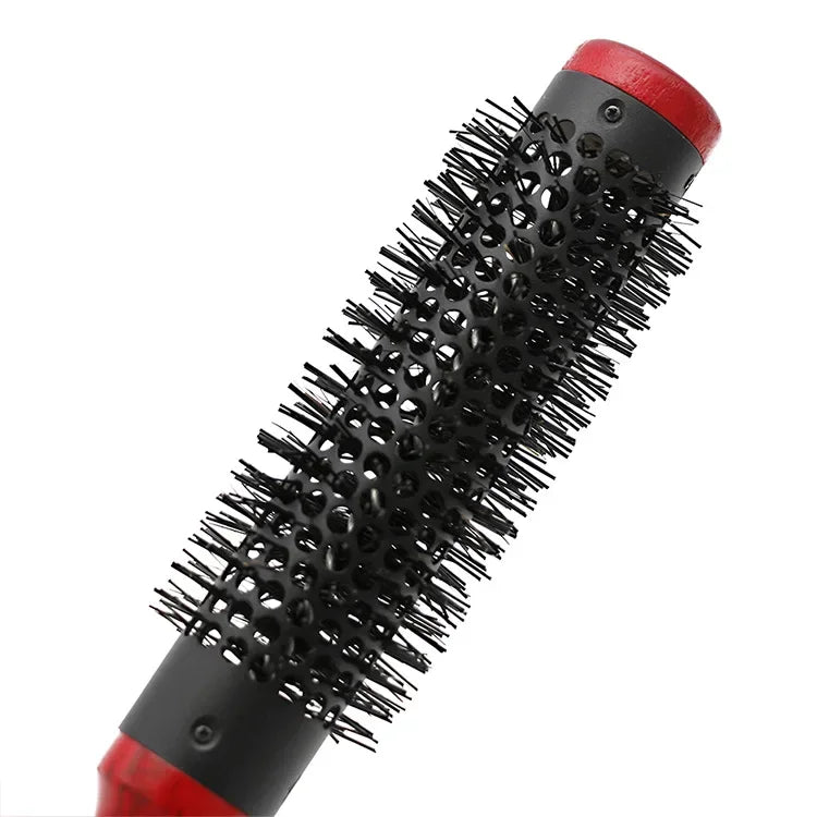 Professionelle Antistatische Rundbürste – Wildschweinborsten Föhn- & Lockenbürste | Styling-Tool für Lockiges Haar & Salon Kaufschwan®