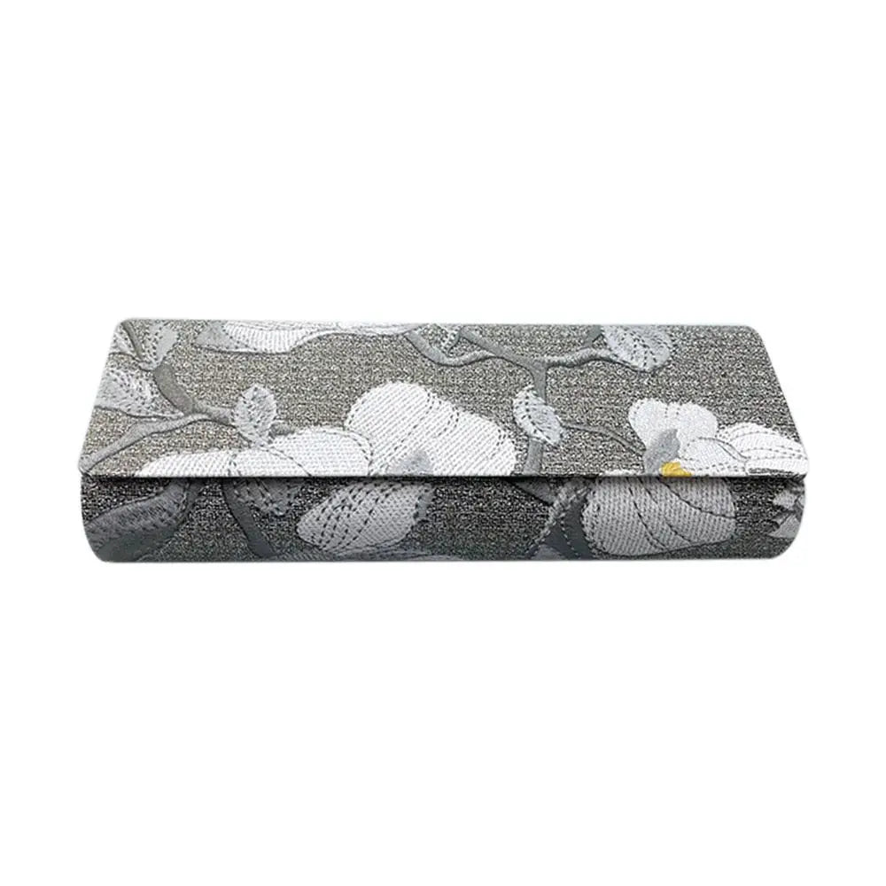 Tragbares Besticktes Brillenetui – Chinesischer Stil Sonnenbrillen Tasche für Damen und Herren Kaufschwan® Grau