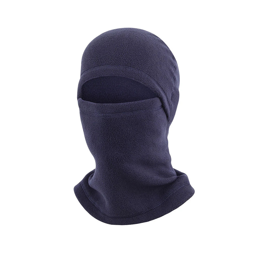 Vollgesichts-Balaclava – Winter Thermo-Fleece-Maske | Motorrad, Fahrrad & Sport Lauf Sturmhaube mit Halswärmer Kaufschwan® Marineblau