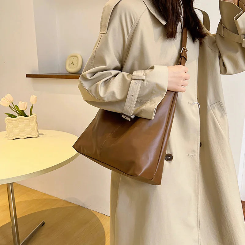 Große Damen Tote Tasche für Eine Schulter – Lässige & Vielseitige Crossbody Handtasche | Modische Schlichte City Tasche Kaufschwan®