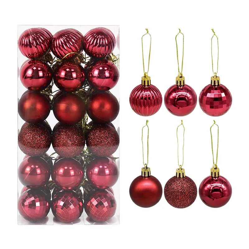 36 Stück Weihnachtskugeln Set – Rot & Gold | Christbaumkugeln Deko für Zuhause, Weihnachten & Neujahr 2026