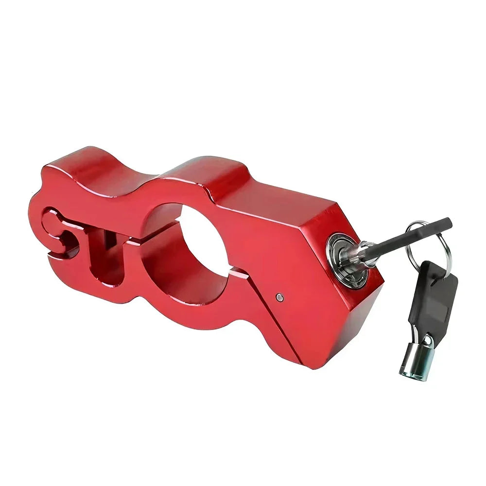 Fahrrad Lenker Schloss – Anti-Diebstahl Aluminiumlegierung Schloss mit 2 Schlüsseln | Robustes Stahl Motorrad & E-Bike Sicherheitsschloss Kaufschwan® Rot