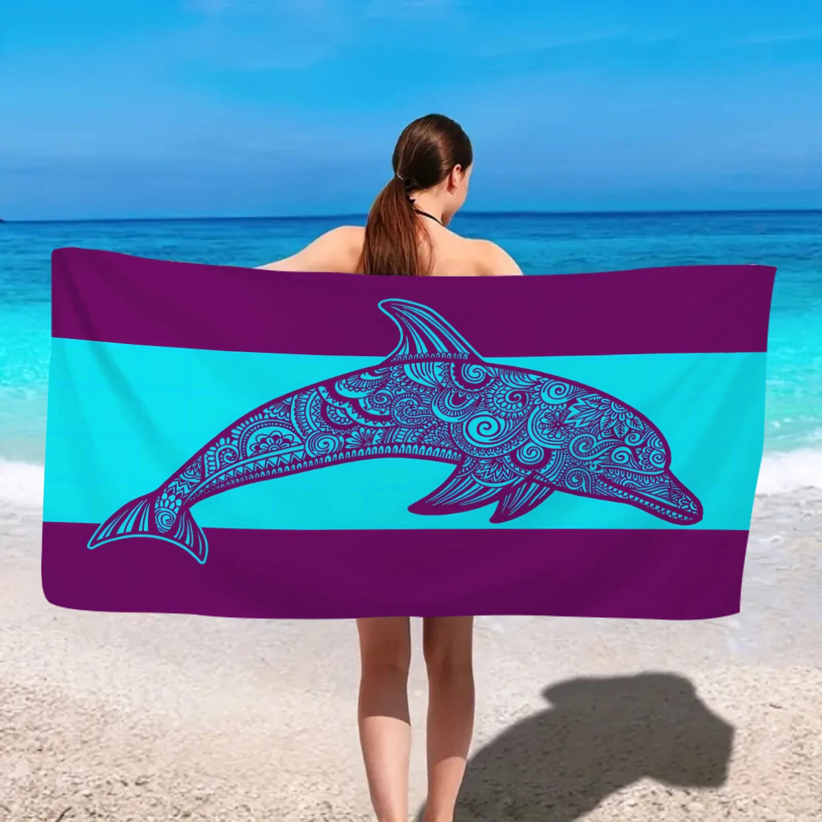 Großes Strandtuch aus Ultrafeiner Mikrofaser – Schnell Trocknend & Saugfähig | Multifunktionales Schwimm- & Reisetuch Kaufschwan®