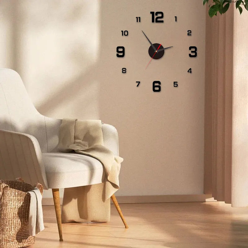 3D Rahmenlose DIY Wanduhr – Leise Moderne Sticker Uhr Kaufschwan®