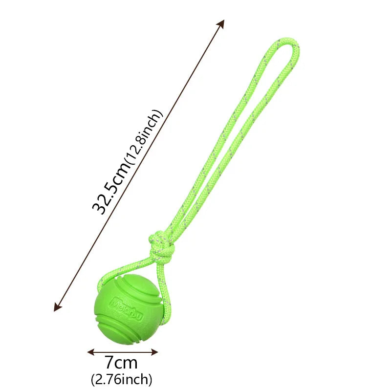 Hund Trainingsball mit Seil – Baumwoll Seilspielzeug zum Ziehen und Werfen Kaufschwan® Grün M