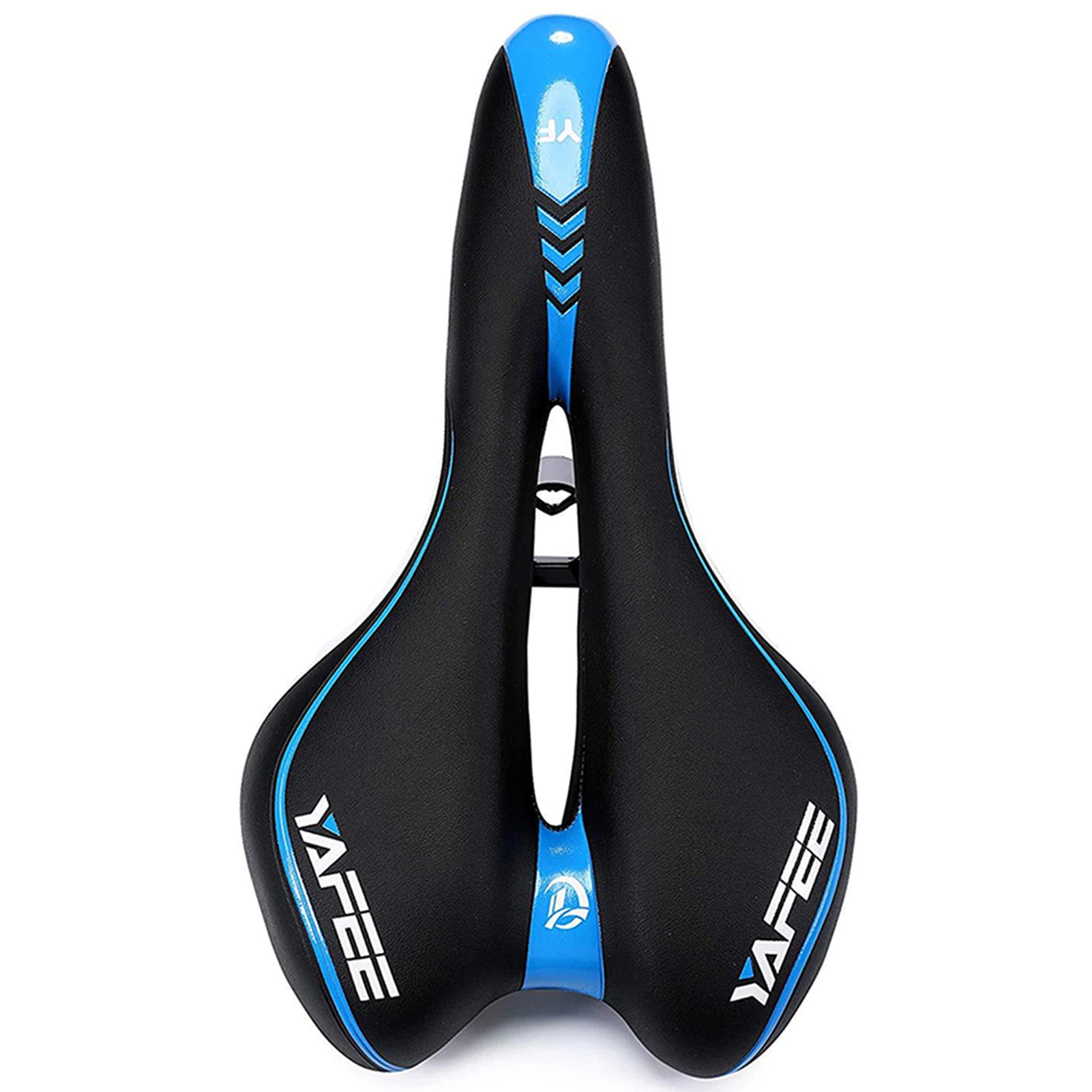 Mountainbike Fahrradsattel – Bequemer Weicher Rennradsitz mit Hohlraum | Verschleißfester Komfort Sattel für Sport & Fitness Kaufschwan® Schwarz Blau