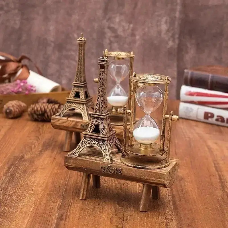 Kreative Eiffelturm Sanduhr – Moderne Minimalistische Holz Sanduhr Dekoration für Zuhause & Büro Kaufschwan®
