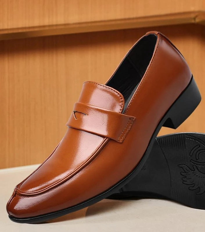 Herren Business-Loafer mit Spitze – Elegante Slip-On Lederschuhe | Formelle Freizeitschuhe Kaufschwan®