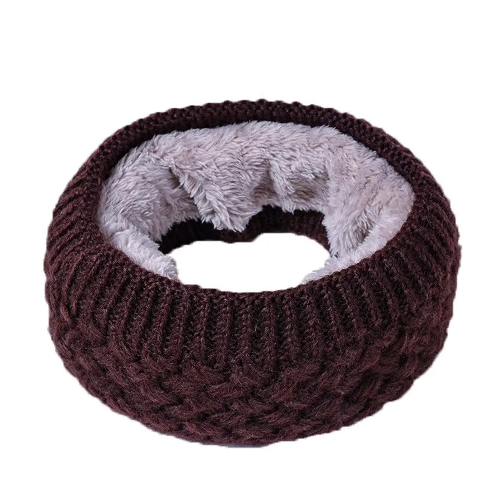 Bequemer Weicher Halswärmer – Dickes Thermo Schlauchtuch für Herbst & Winter | Gestrickter Wärmeschal Neckerchief Kaufschwan® Kaffee
