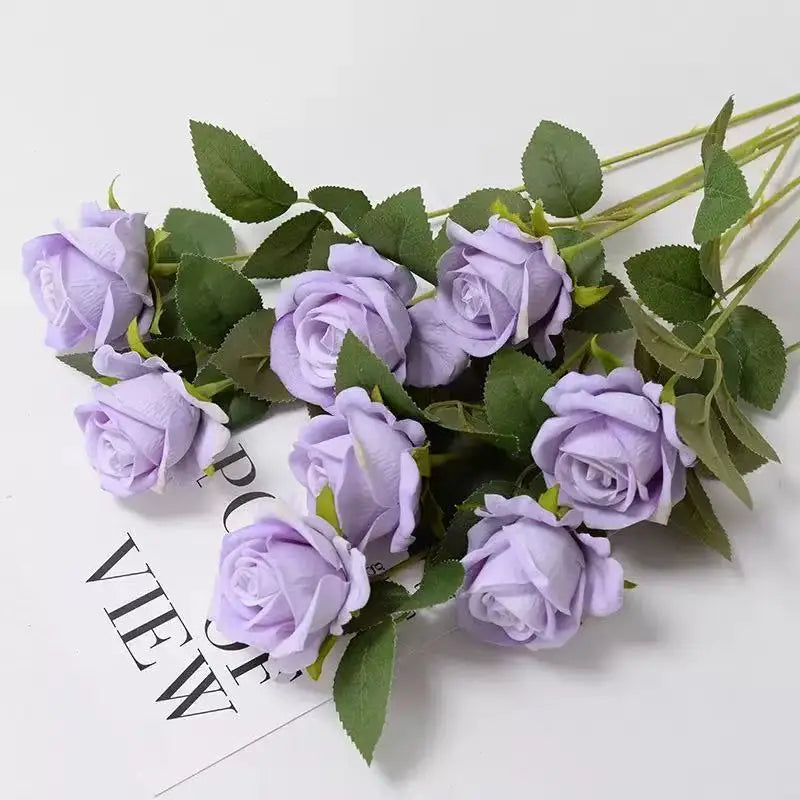 1/5/10/20 Stück Künstliche Rosen – Realistische Seidenrosen füar Hochzeit & Wohndekoration | Eleganter Rosenstrauß aus Kunstblumen Kaufschwan®
