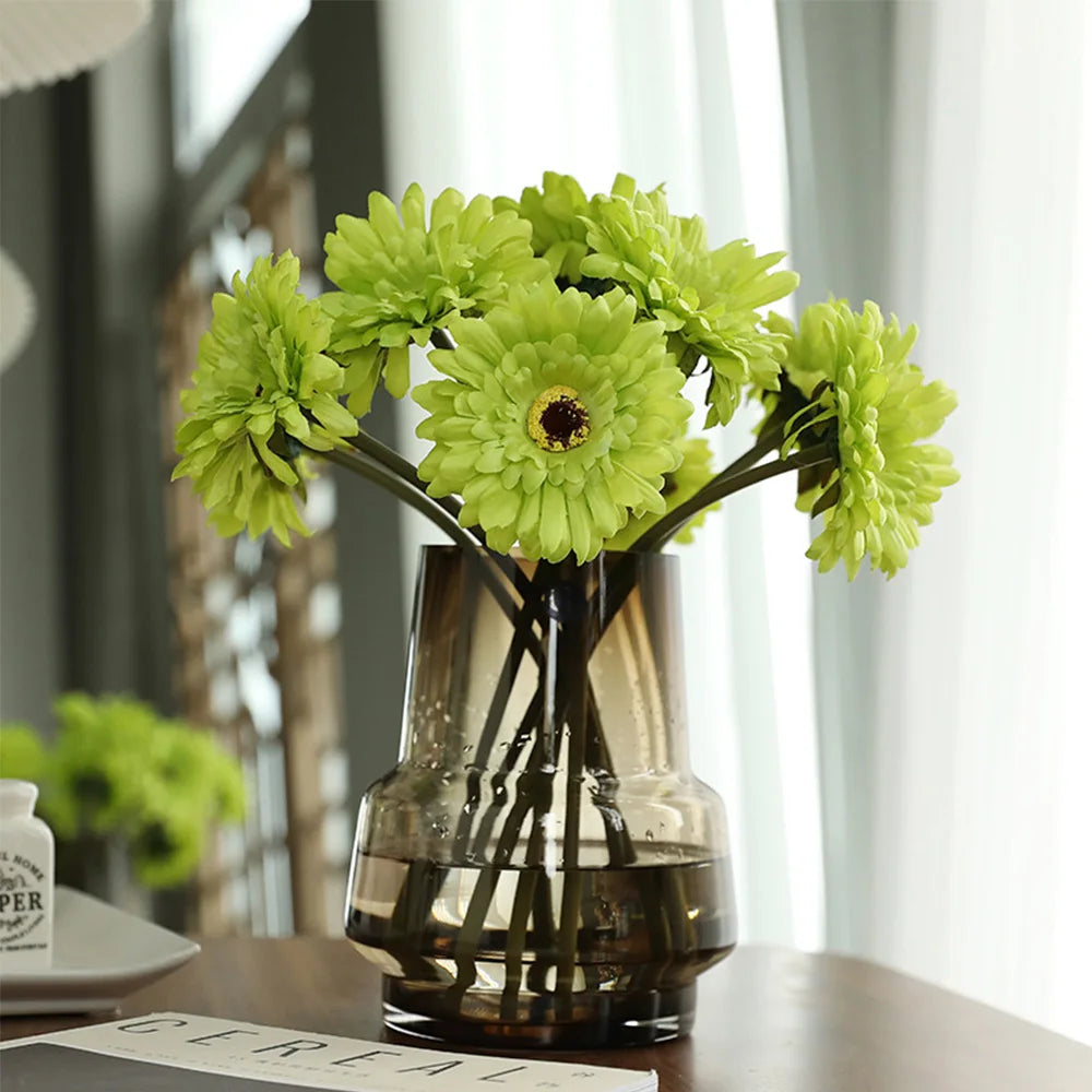 5/10 Stück Künstliche Seiden-Gerbera-Blütenköpfe – Realistische Margeriten für Hochzeit, Garten & Wohnraumdekoration Kaufschwan®