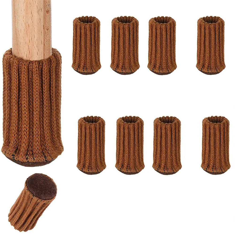 4/8/24 Stück Gestrickte Möbelbein Socken – Stuhlbein Bodenschutz & Möbelkappen | Kratzschutz Stuhlbeinüberzüge für Kommoden & Möbel