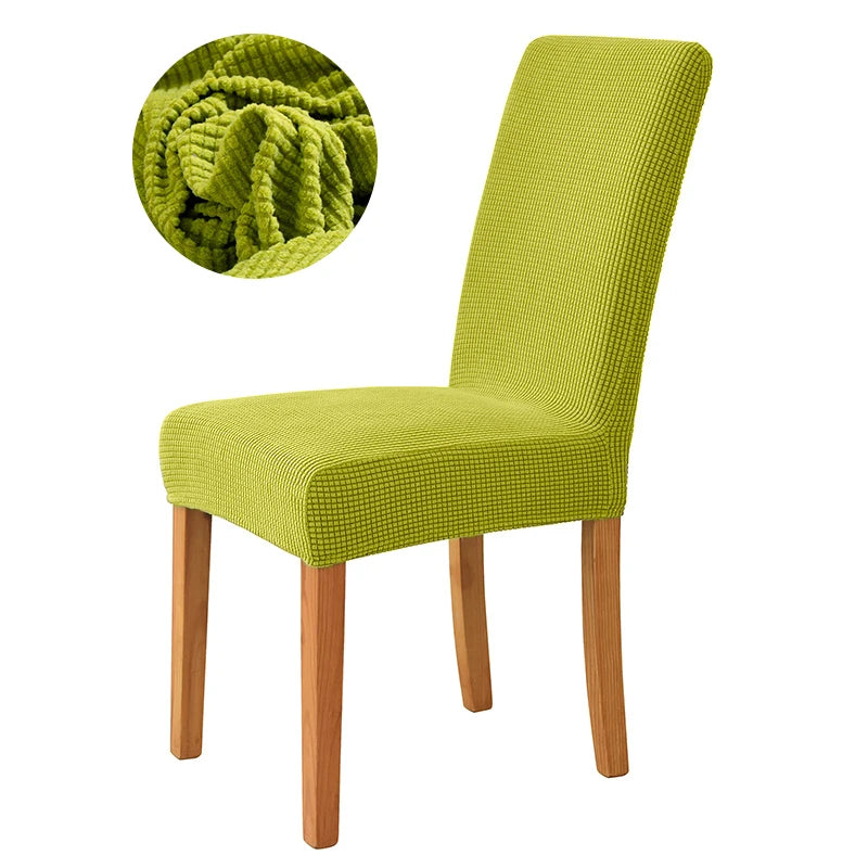 Elastischer Esszimmer Stuhlbezug – Dehnbarer Dicker Jacquard Küchenstuhl Überzug für Esszimmer, Hotel, Hochzeit & Bankett