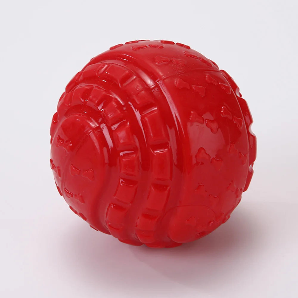 Hundespielball – Strapazierfähiger Quietschender Kauspielball für Große Hunde Kaufschwan® Rot