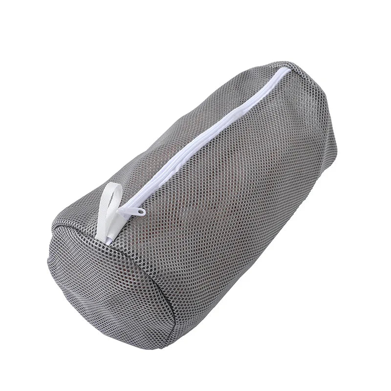 Schuh-Wäschenetz für Waschmaschine – Honigwaben-Mesh Waschbeutel mit Reißverschluss | Schuhreinigungsbeutel für Sneaker & Laufschuhe (39×18cm) Kaufschwan® Grau - 1 Stück