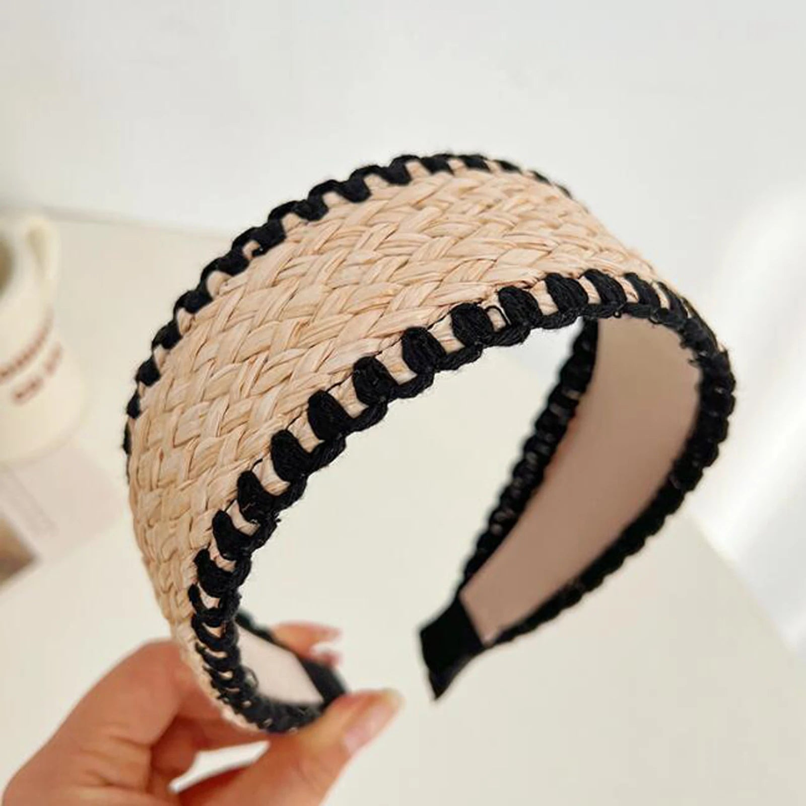 Strohgeflochtener Haarreif – Modischer Sommer-Turban-Haarreifen für Damen | Leichtes Haaraccessoire für Erwachsene Kaufschwan®