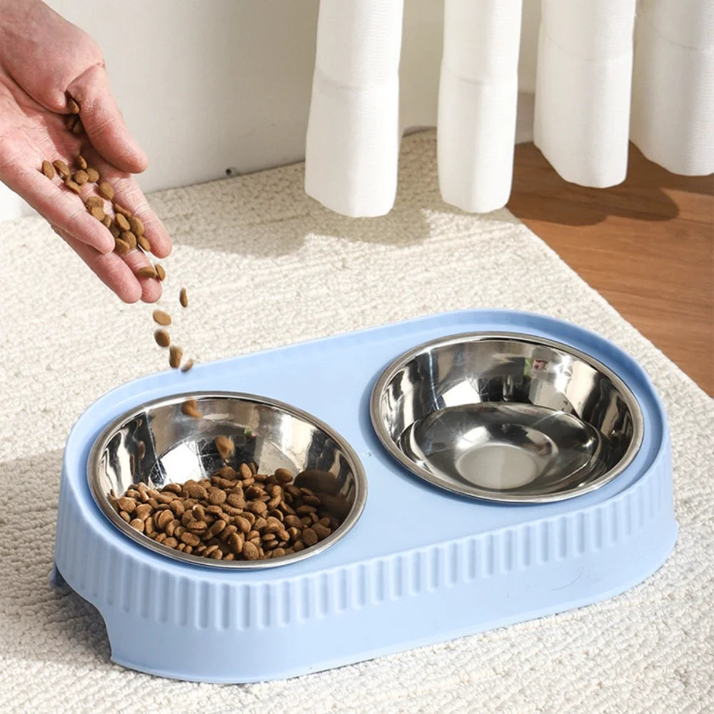 Pastell Haustier Doppelnapf – Komfortable Futterstation mit Erhöhter Position Kaufschwan®