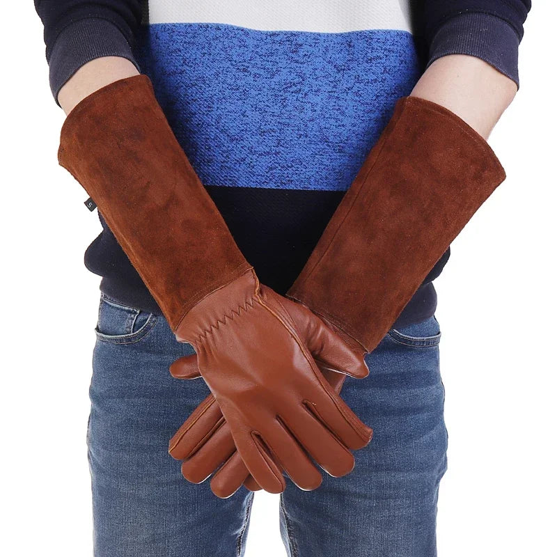 Robuste Dornenfeste Gartenhandschuhe mit Langem Schutz Ärmel für Rosenschnitt Arbeit Kaufschwan®