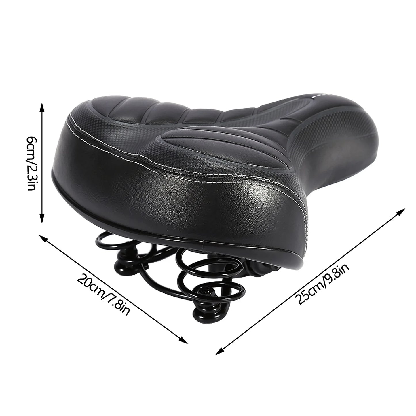 Ultra Weicher Fahrradsattel – Dick Gepolsterter City & Mountainbike Sitz | Matte Schwarzer Komfortsattel Ersatz Kaufschwan®