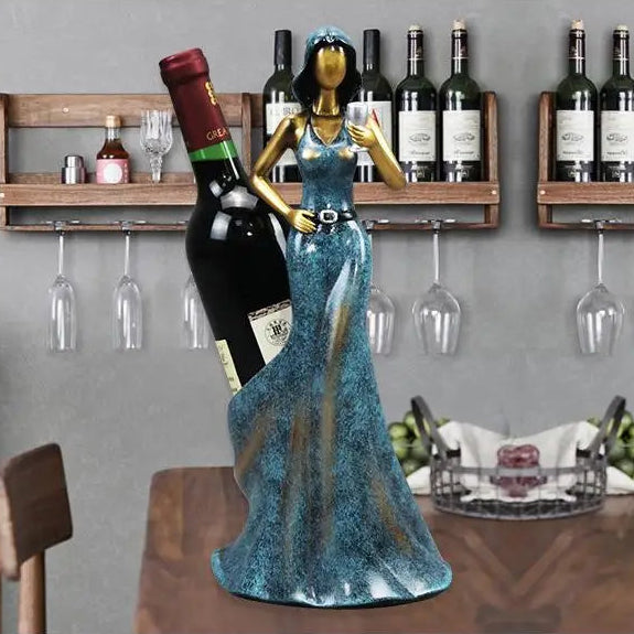Weinflaschenhalter – Stilvoller Moderner Flaschenständer | Wein-, Bier- & Whisky-Halter für Zuhause & Bar Dekoration Kaufschwan®