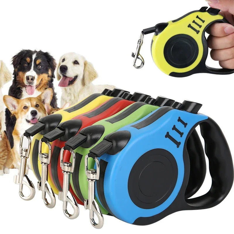 3M 5M Ausziehbare Hundeleine Automatische Flexible Nylon Rollleine für Kleine Mittelgroße Hunde Kaufschwan®