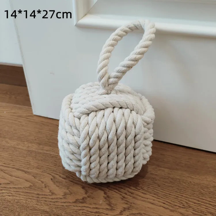 Türstopper im Mediterranen Stil – Dekorativer Seilball Türhalter | Kreatives Rustikales Design für Zuhause, Restaurants & Bars