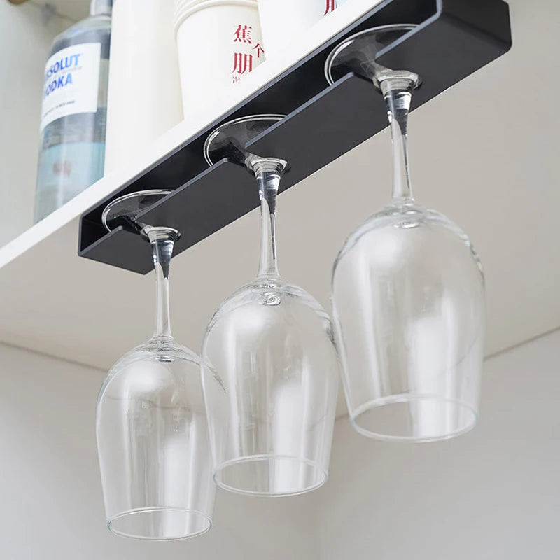 Weinglas Halter für Küche & Bar – Nicht-Bohrbarer Kunststoff Weinglashalter | Wein Zubehör Aufbewahrungsrack Kaufschwan®