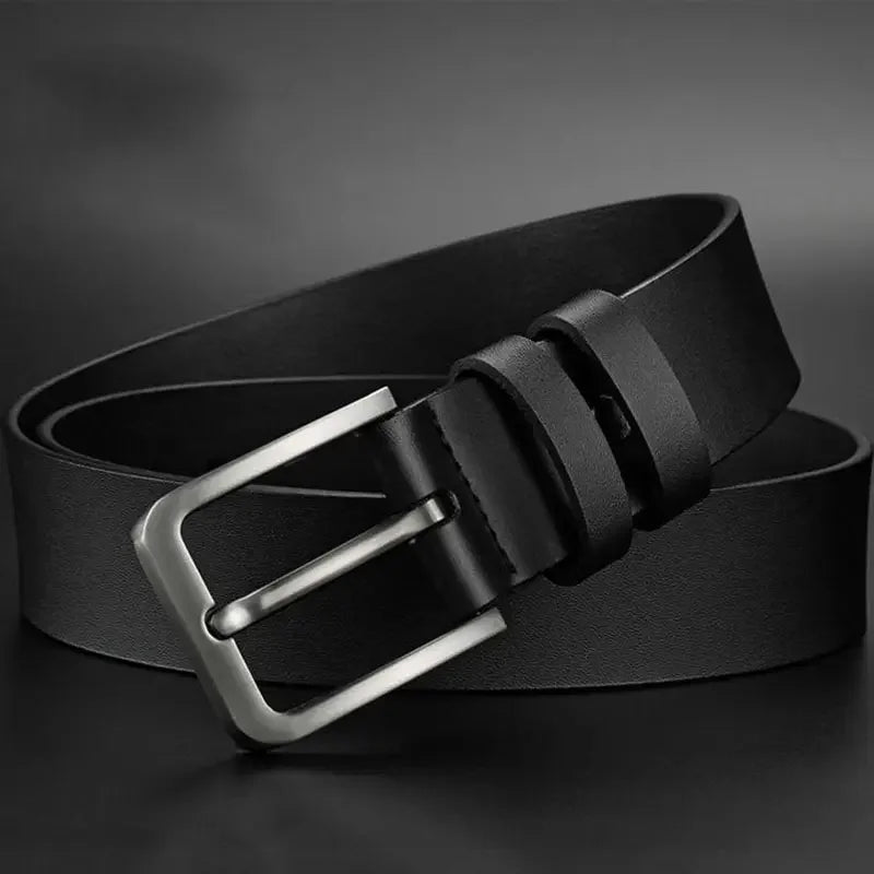 Luxus Herren Gürtel aus PU-Leder – Quadratische Metallschließe | Business & Freizeit Designer Gürtel für Jeans & Anzüge Kaufschwan®