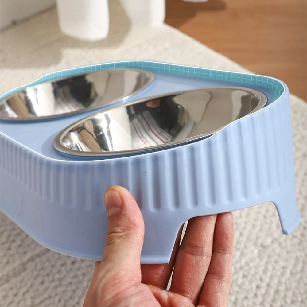 Pastell Haustier Doppelnapf – Komfortable Futterstation mit Erhöhter Position Kaufschwan®