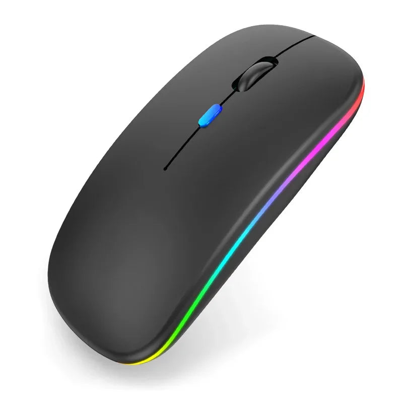 2.4GHz & Bluetooth 5.2 Kabellose Leuchtende Maus – USB Wiederaufladbare 1600DPI Tragbare Gaming Maus für Tablet, Handy & Computer Kaufschwan®