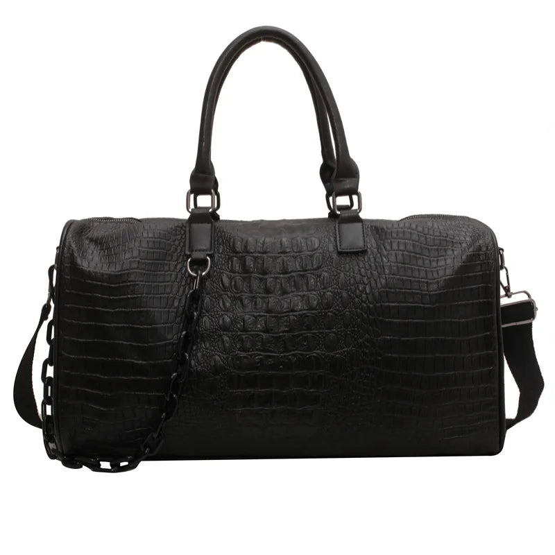 Damen Reisetasche/Handtasche – Große Wasserdichte PU Schultertasche für Business | Candy Color Gym Crossbody Pendler Tasche Kaufschwan® Schwarz