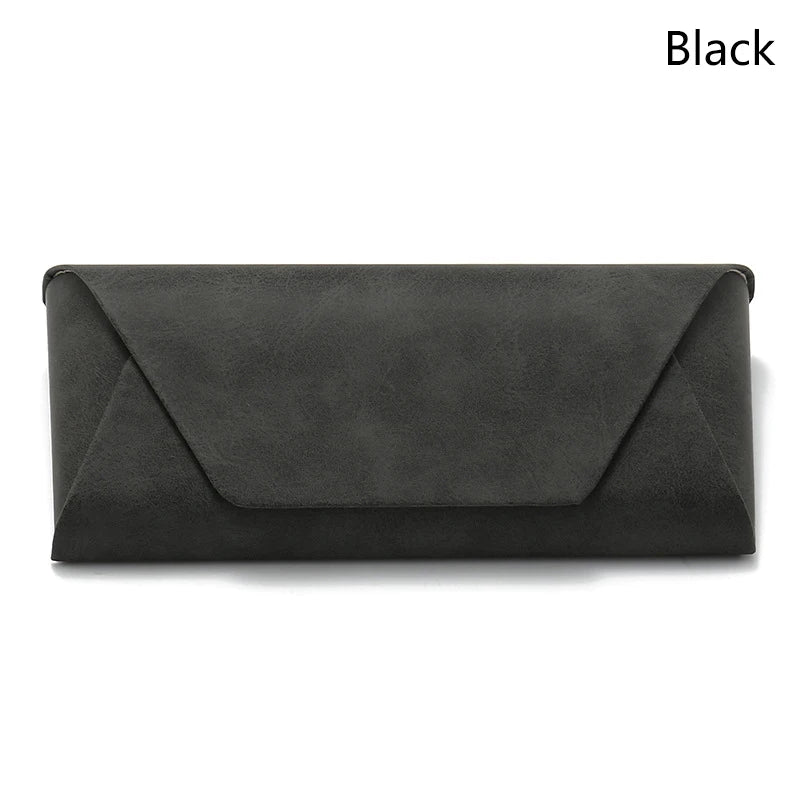 Tragbare PU Leder Brillentasche – Weiches Sonnenbrillen Etui Organizer für Damen und Herren Kaufschwan® Schwarz
