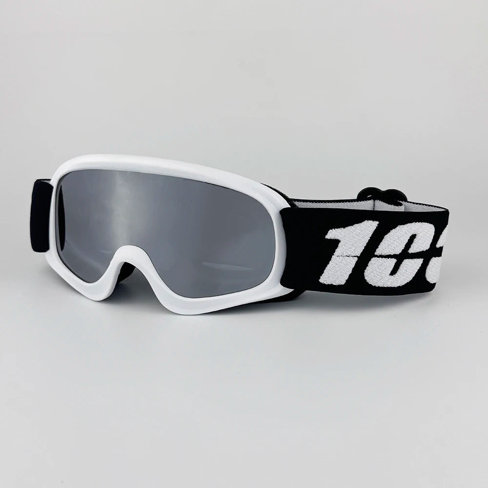 Kinder Skibrille – Anti-Beschlag Doppellinse & UV400 Schutz | Stoßfeste Schneebrille mit HD-Sicht für Skifahren & Snowboarden Kaufschwan® Weiß-Schwarz