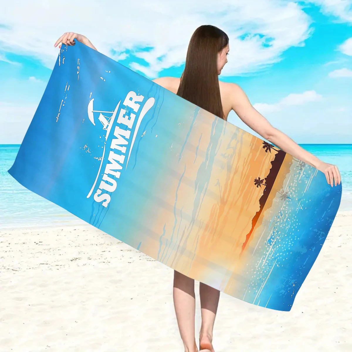 Ultrafeines Mikrofaser Schnell Trocknendes Strandtuch – Saugfähiges Handtuch für Sport, Schwimmen & Duschräume Kaufschwan®