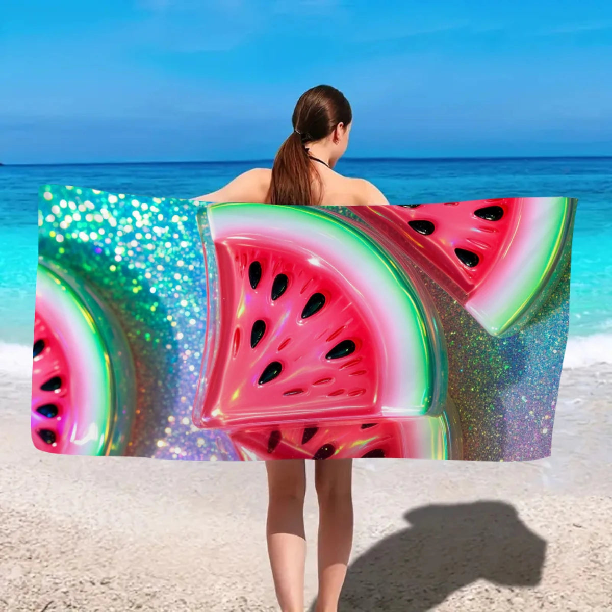 Großes Strandtuch mit Früchte-Print – Ultrafeines Mikrofaser Handtuch | Schnell Trocknend & Saugfähig für Strand, Urlaub & Camping Kaufschwan®