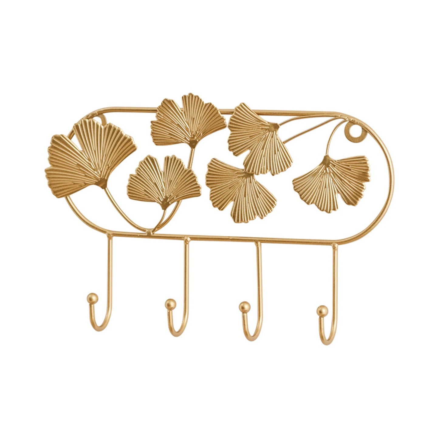 Wandhaken mit Ginkgo-Blatt Design – 3D Schmiedeeisen Wanddeko | Dekorativer Metallhaken für Schlüssel, Jacken, Handtücher & Flurdekoration Kaufschwan®