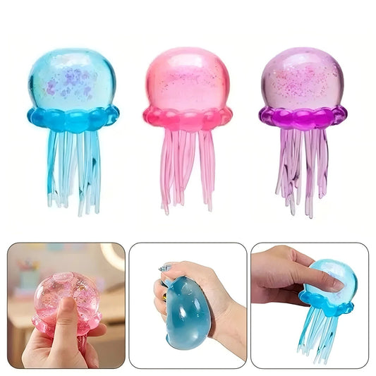 Quallen- & Würfel-Squishy – Weiches Jelly-Knautsch-, Fidget- & Sensorikspielzeug zum Stressabbau für Kinder und Erwachsene