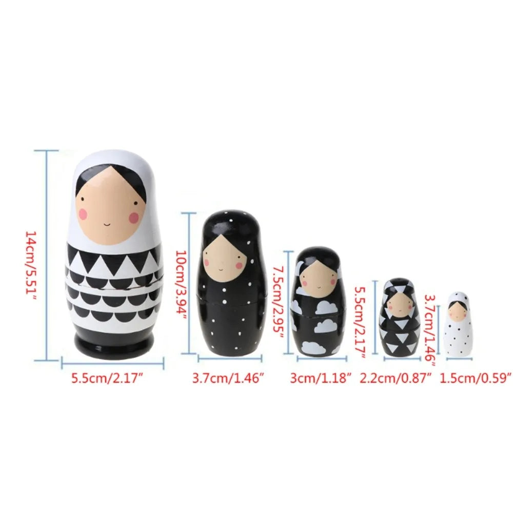 Holz-Matrjoschka – Russische Nestpuppen Set | Dekoration & Spielzeug Geschenk für Kinder Kaufschwan®