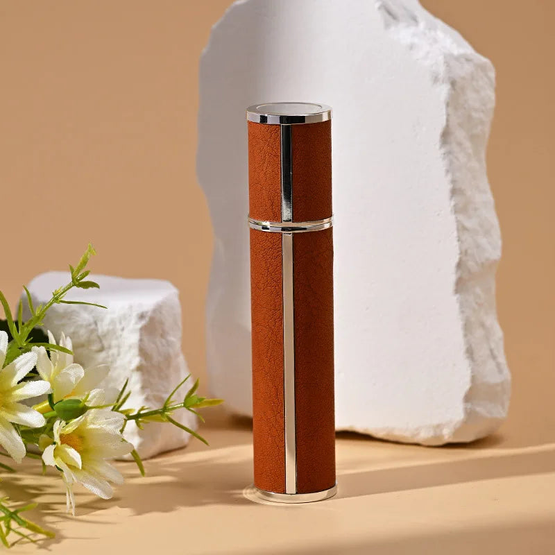 10ml Luxus Leder Glas Parfüm Sprayflasche – Tragbarer Nachfüllbarer Mini Atomizer | Reise-Parfüm Nachfüllbehälter Kaufschwan® Braun