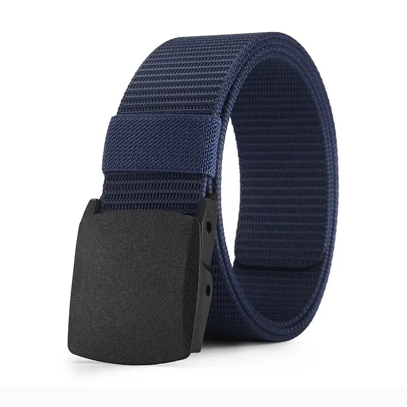 Herren Outdoor Taktischer Gürtel – Metallfreier Nylon Gürtel | Verstellbarer Canvas Sport Gürtel für Damen & Herren Kaufschwan® Marine 120cm