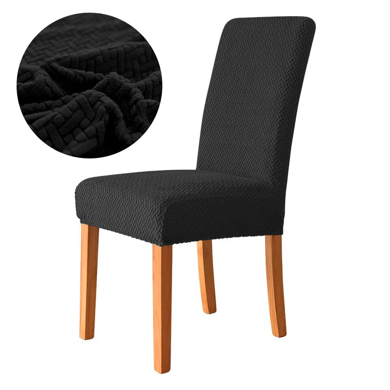 Elastischer Esszimmer Stuhlbezug – Dehnbarer Dicker Jacquard Küchenstuhl Überzug für Esszimmer, Hotel, Hochzeit & Bankett