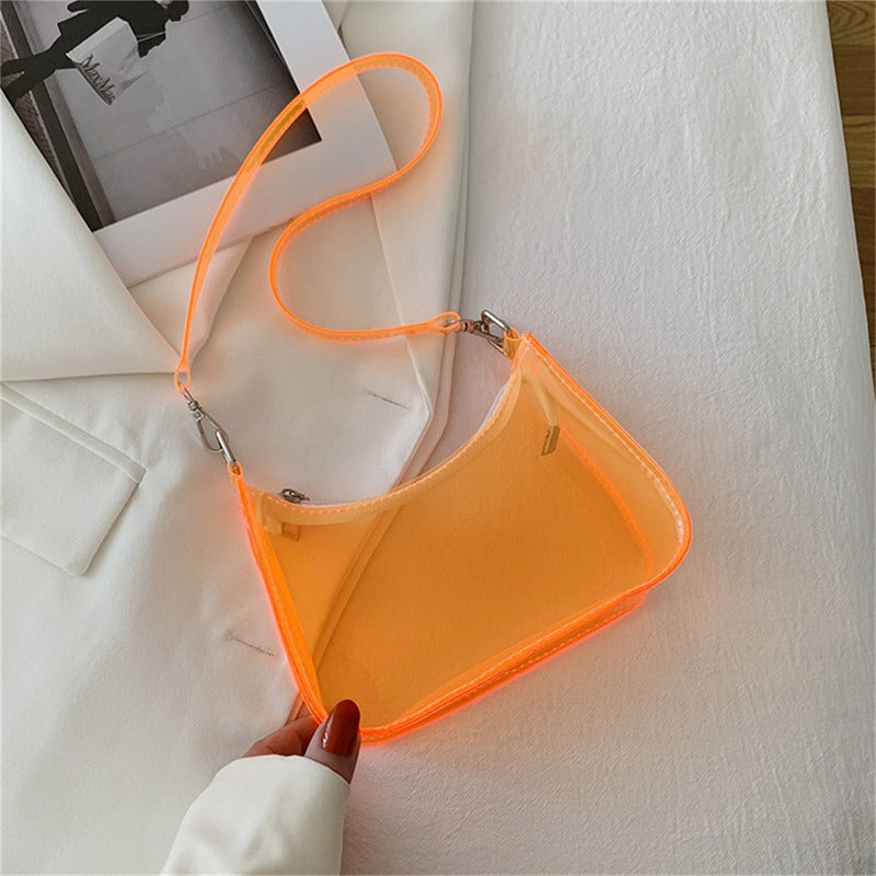 Transparente Jelly Umhängetasche – Kleine Zipper Tasche & Modische Handtasche für Damen Kaufschwan®