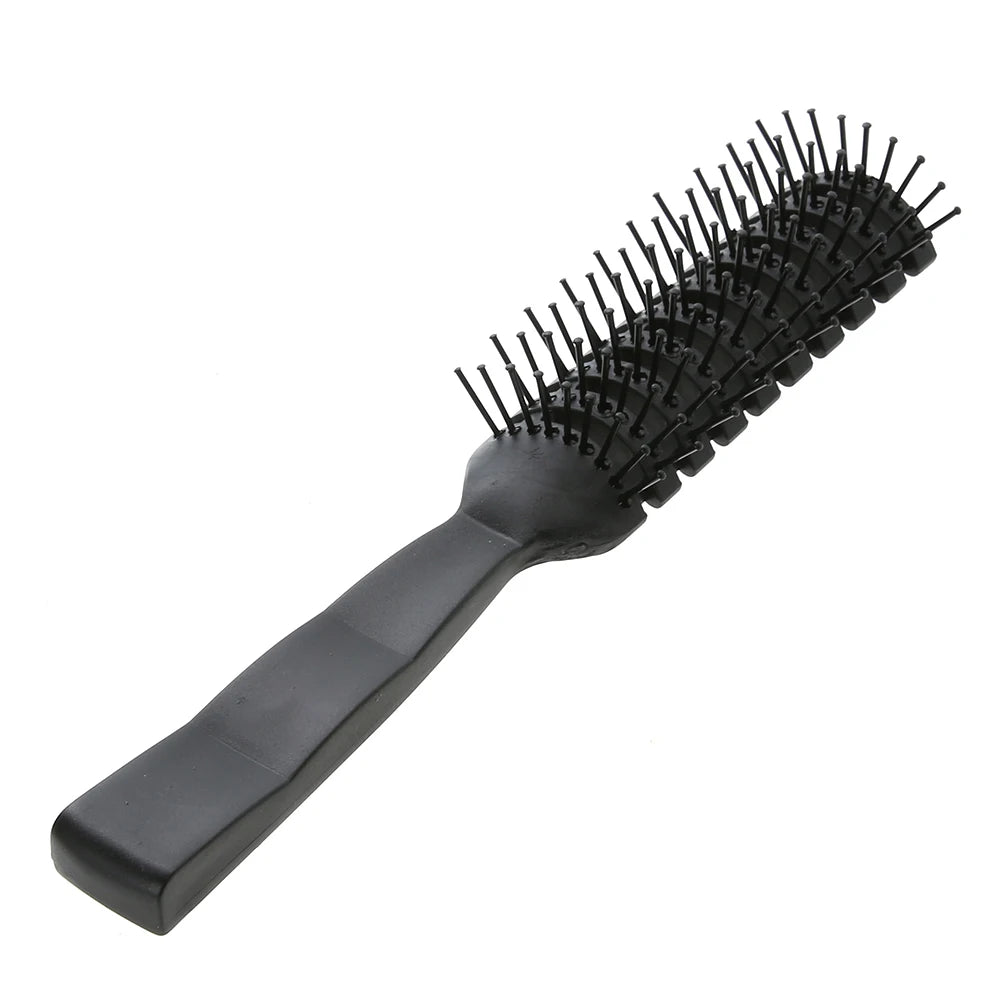 Professioneller Antistatischer Haarkamm – Schwarzer Rippengriffs Massage-Haarbürste | Styling-Tool für Damen & Herren Kaufschwan®
