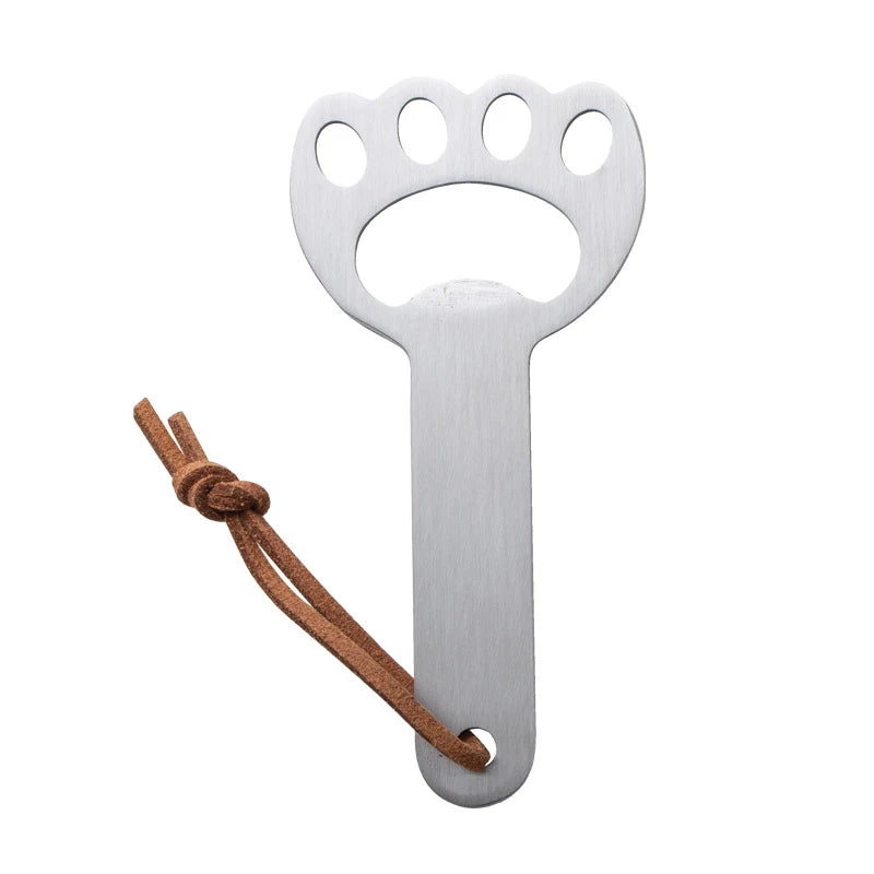 Katzenpfoten Flaschenöffner – Edelstahl & Akazienholz Bar Werkzeug Kaufschwan® Design 1