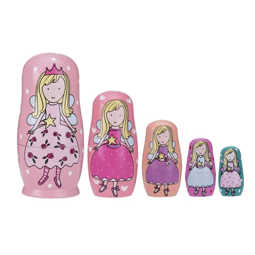 Holz-Matrjoschka – Russische Nestpuppen Set | Dekoration & Spielzeug Geschenk für Kinder Kaufschwan® Prinzessinnen