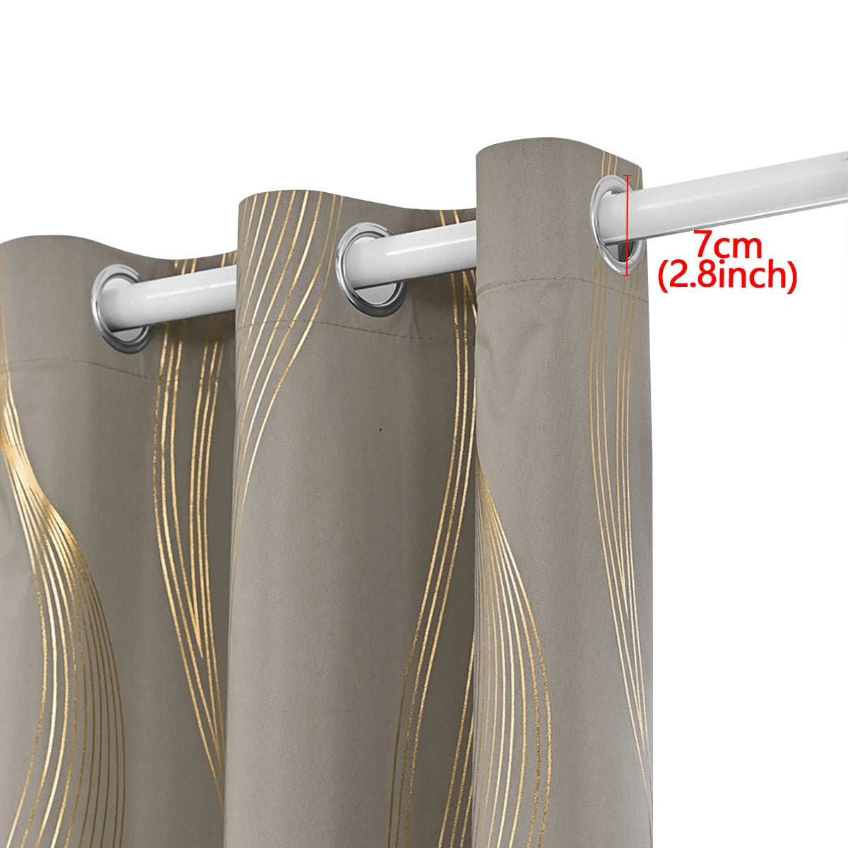 100% Verdunkelung Luxus Marmor Vorhang Set mit Goldfolie und Präziser Verarbeitung – Premium Wohn Deko Kaufschwan®