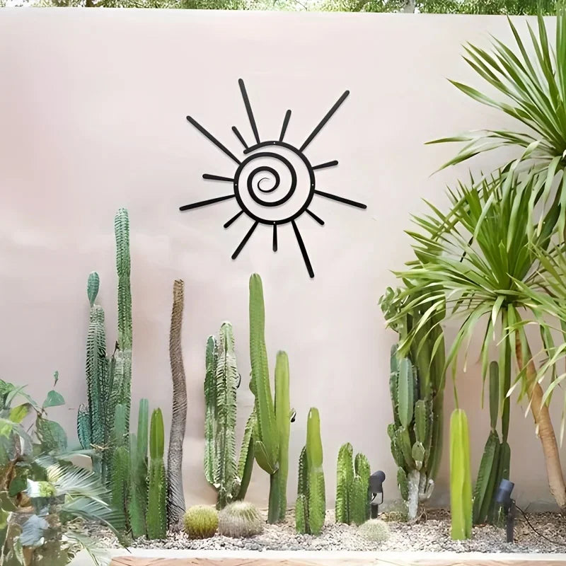 Große Metall Sonne Wanddeko – Horizontale Strand Außen Dekoration Kaufschwan®